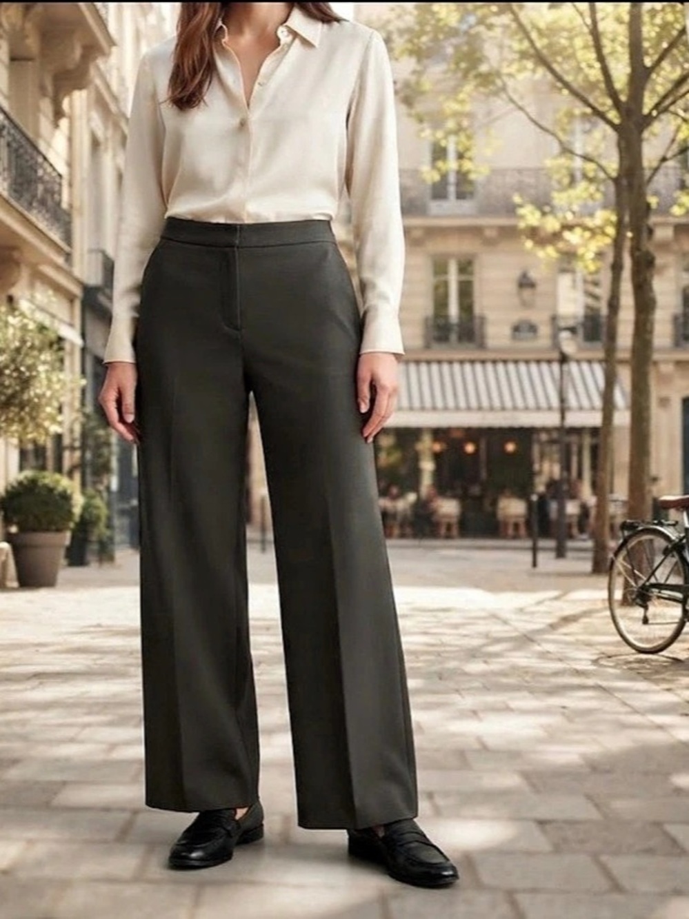 Eileen Fisher Seasonless Stretch Pants in Black Size Medium NWT